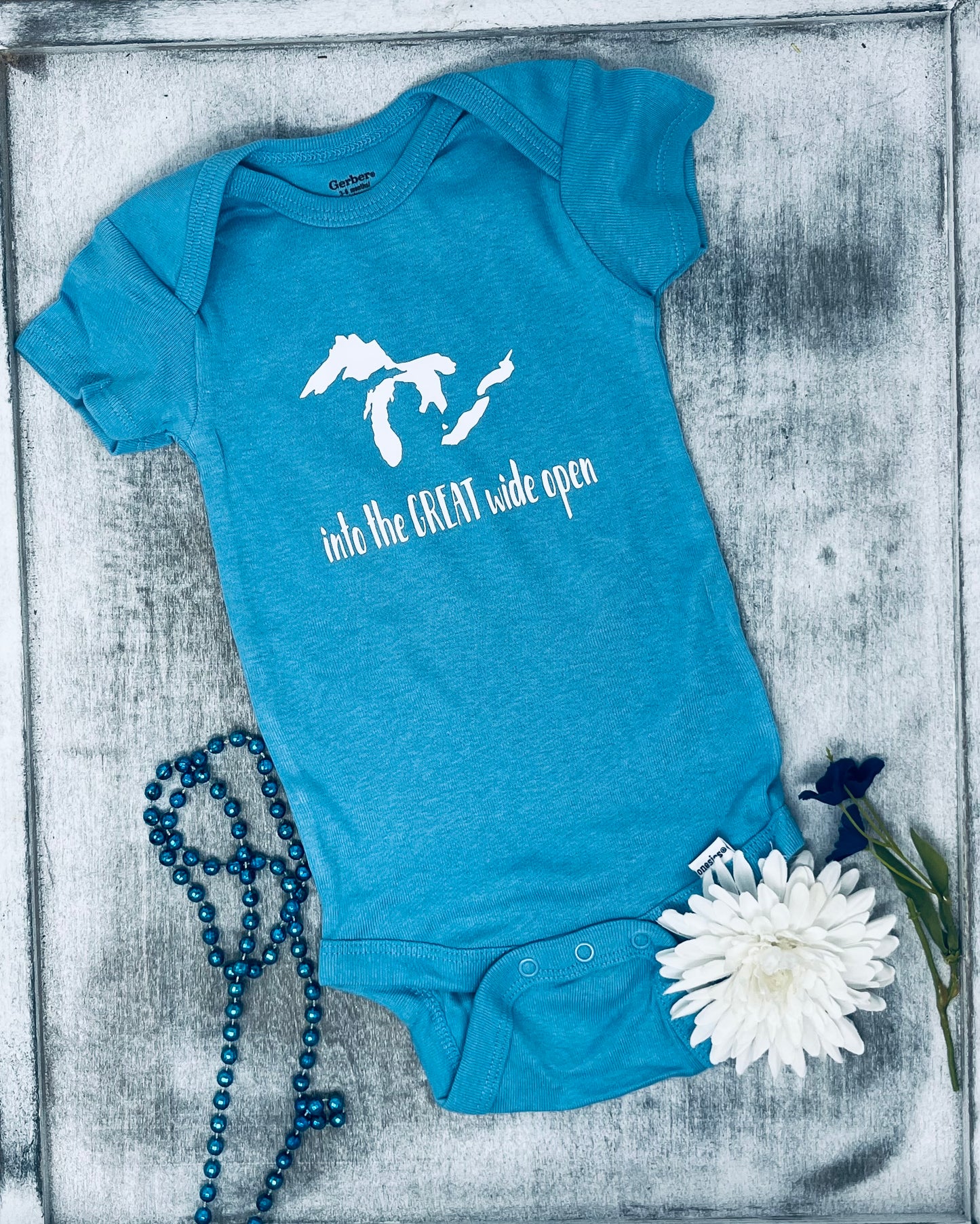 Into the Great Wide Open Baby Onesie