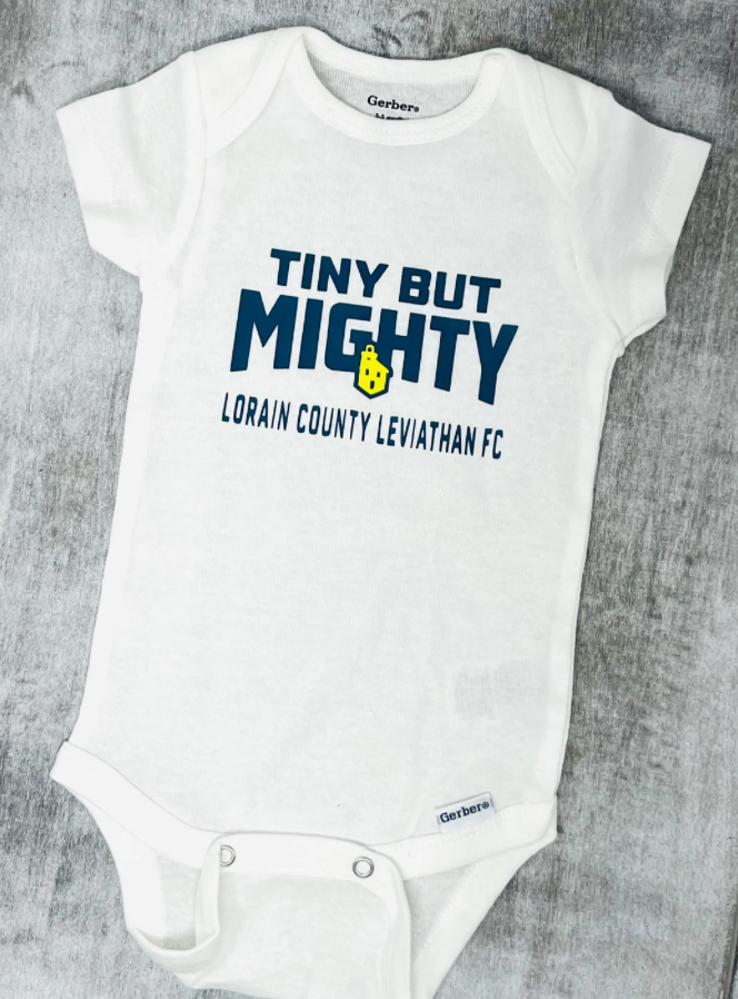 Tiny But Mighty Lorain County Leviathan FC Baby & Toddler Soccer Bodysuit
