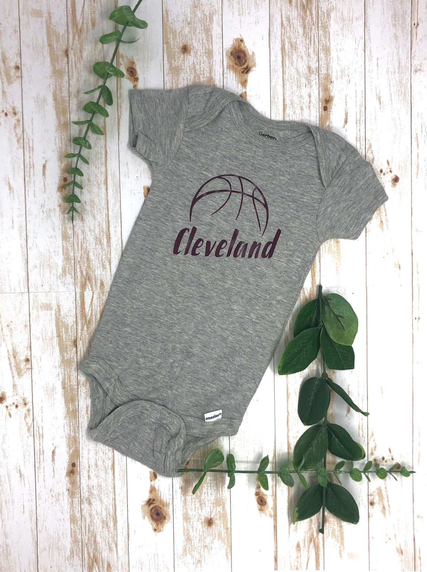 Cleveland Cavs Basketball Baby Bodysuit