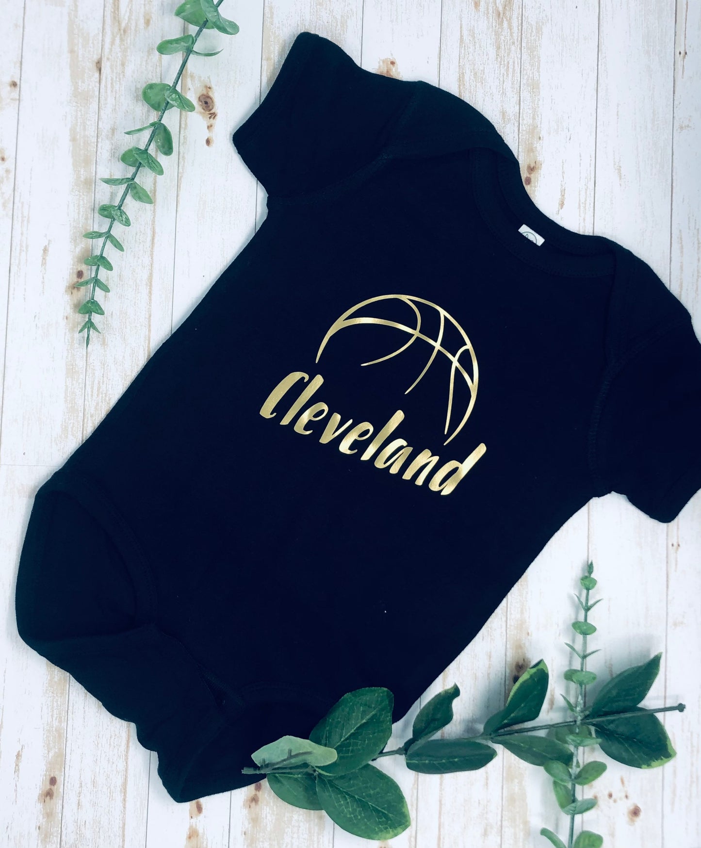 Cleveland Cavs Basketball Baby Bodysuit