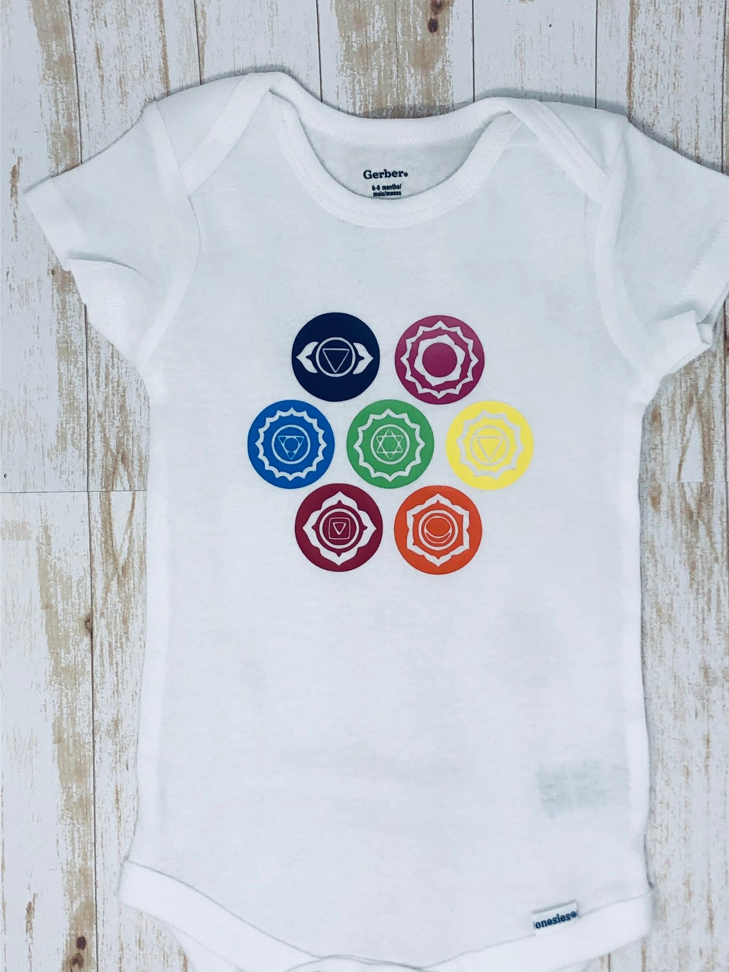 Chakra Symbols Yoga/Spiritual Baby Bodysuit