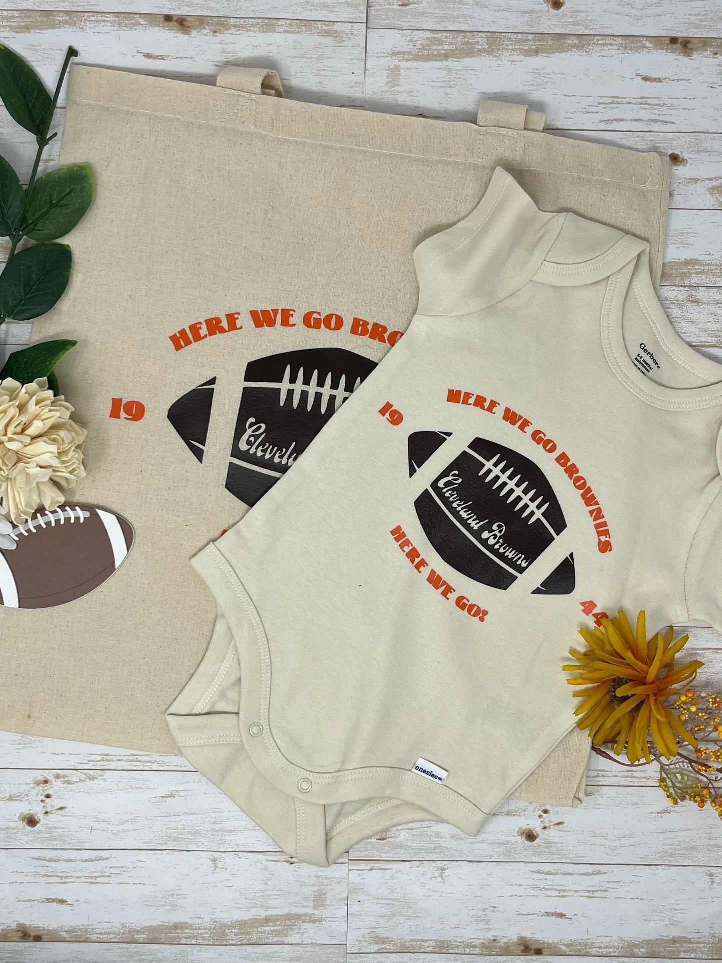 Cleveland Browns Baby Bodysuit and Bag Bundle