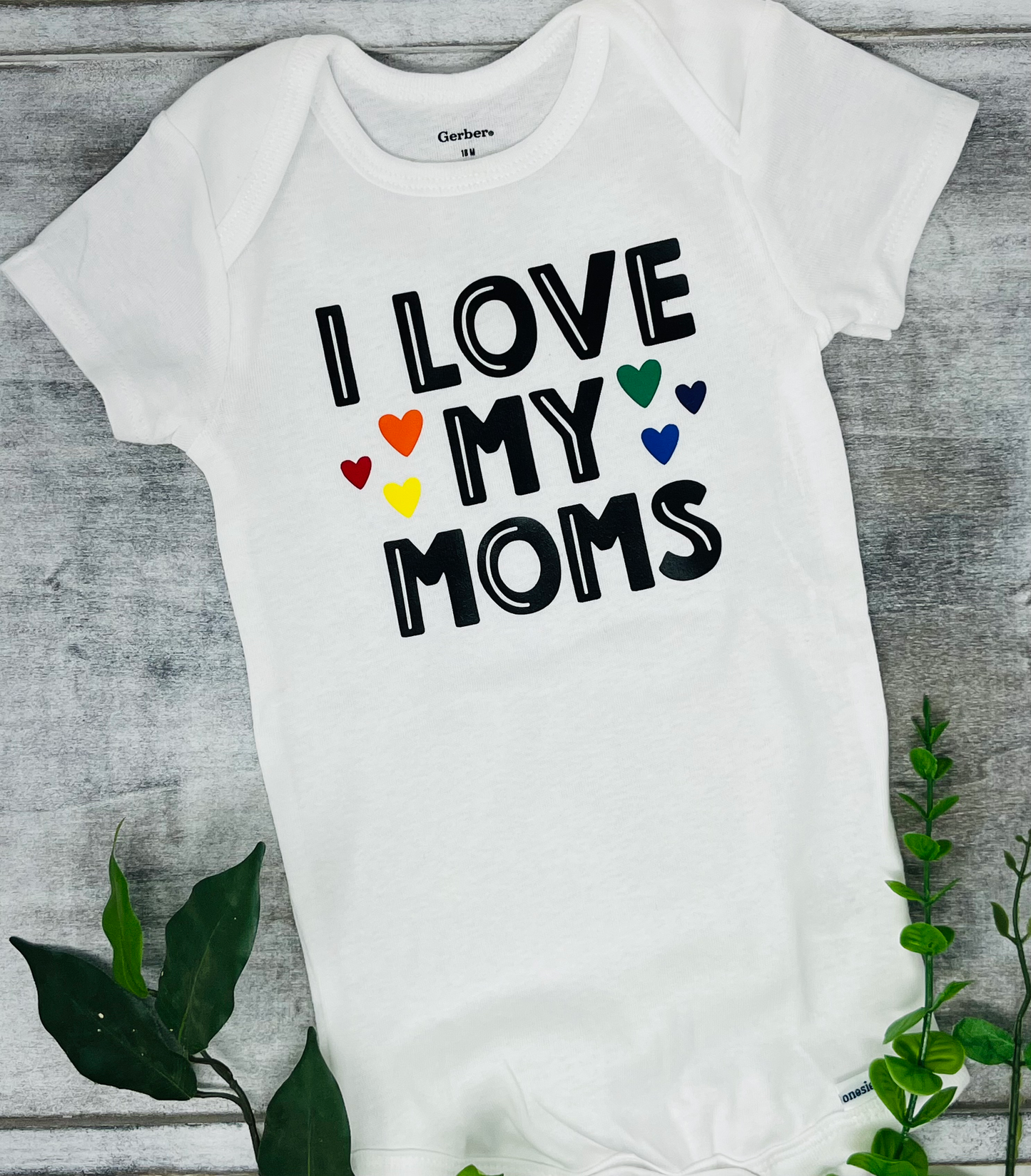 I Love My Mom Baby Onesie