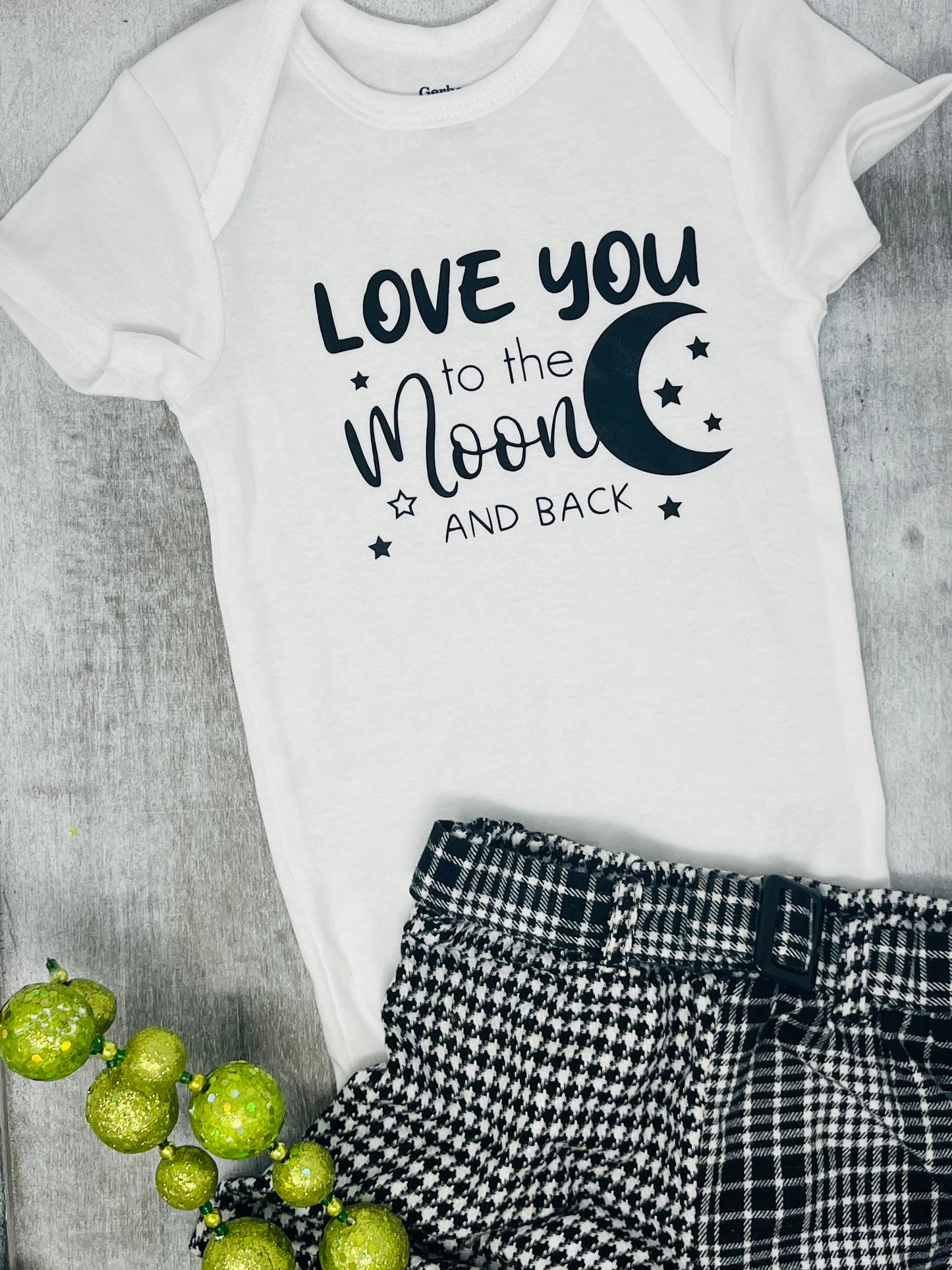 Love You to the Moon and Back Baby Onesie