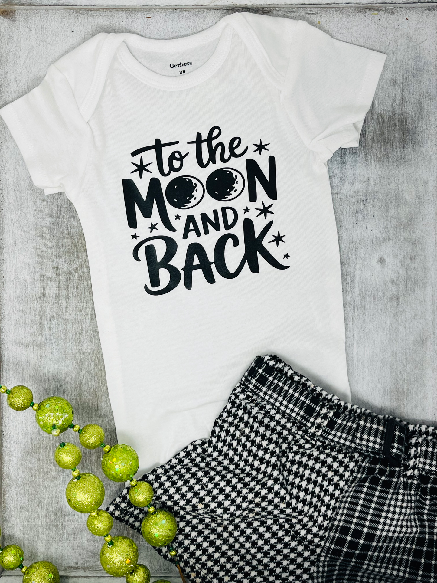To The Moon and Back Baby Onesie