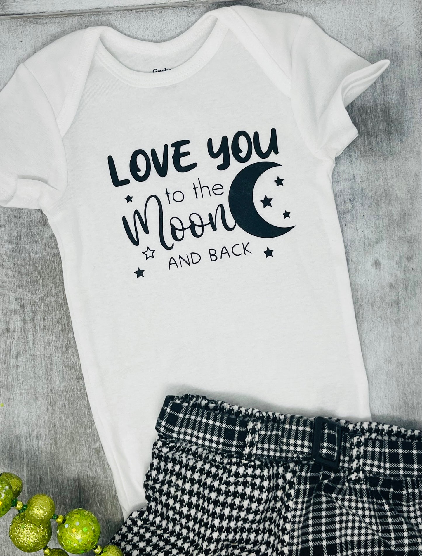 Love You to the Moon and Back Baby Onesie