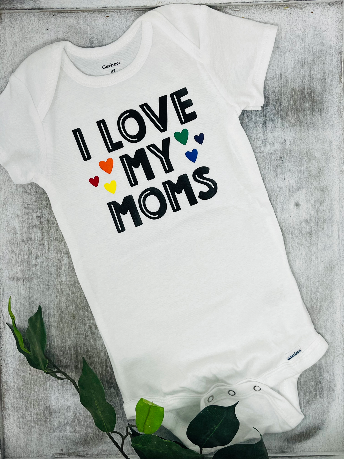 I Love My Mom Baby Onesie