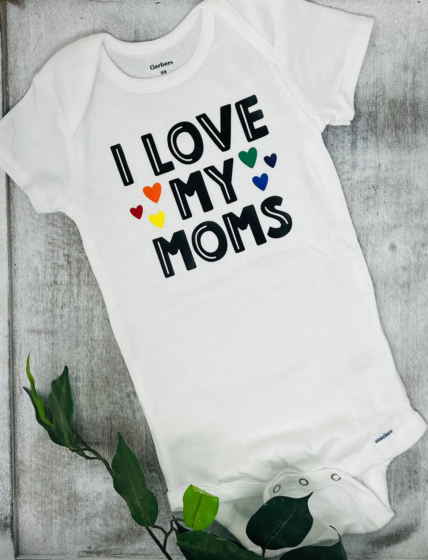 I Love My Mom Baby Onesie