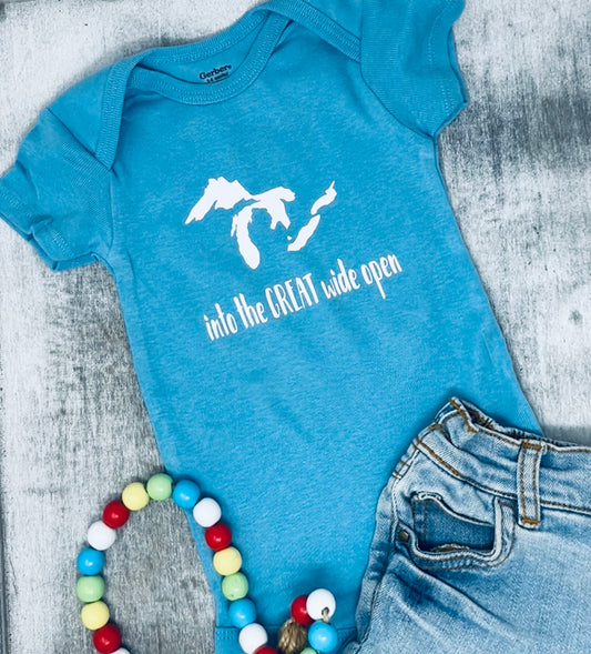 Into the Great Wide Open Baby Onesie