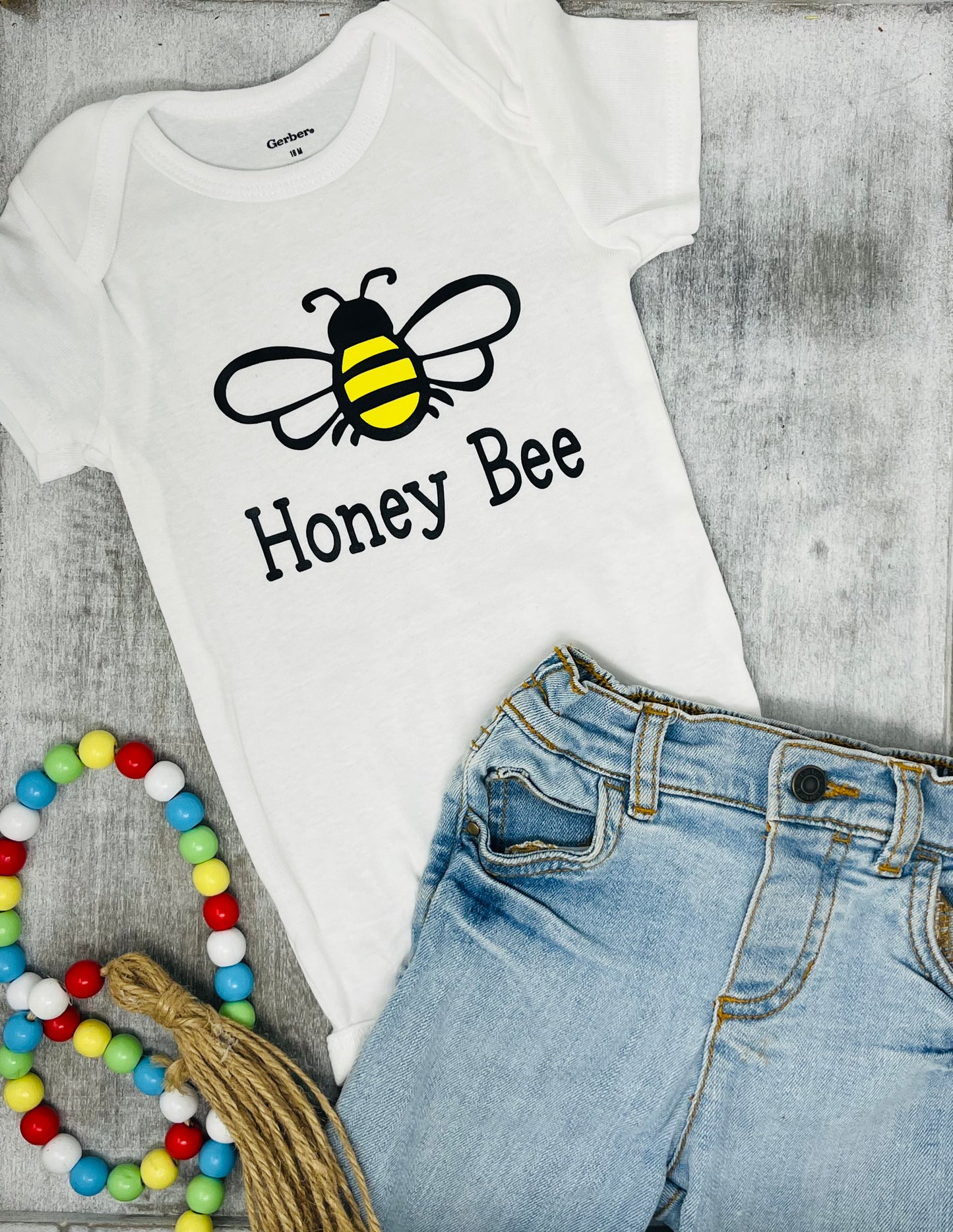 Honey Bee Baby Onesie