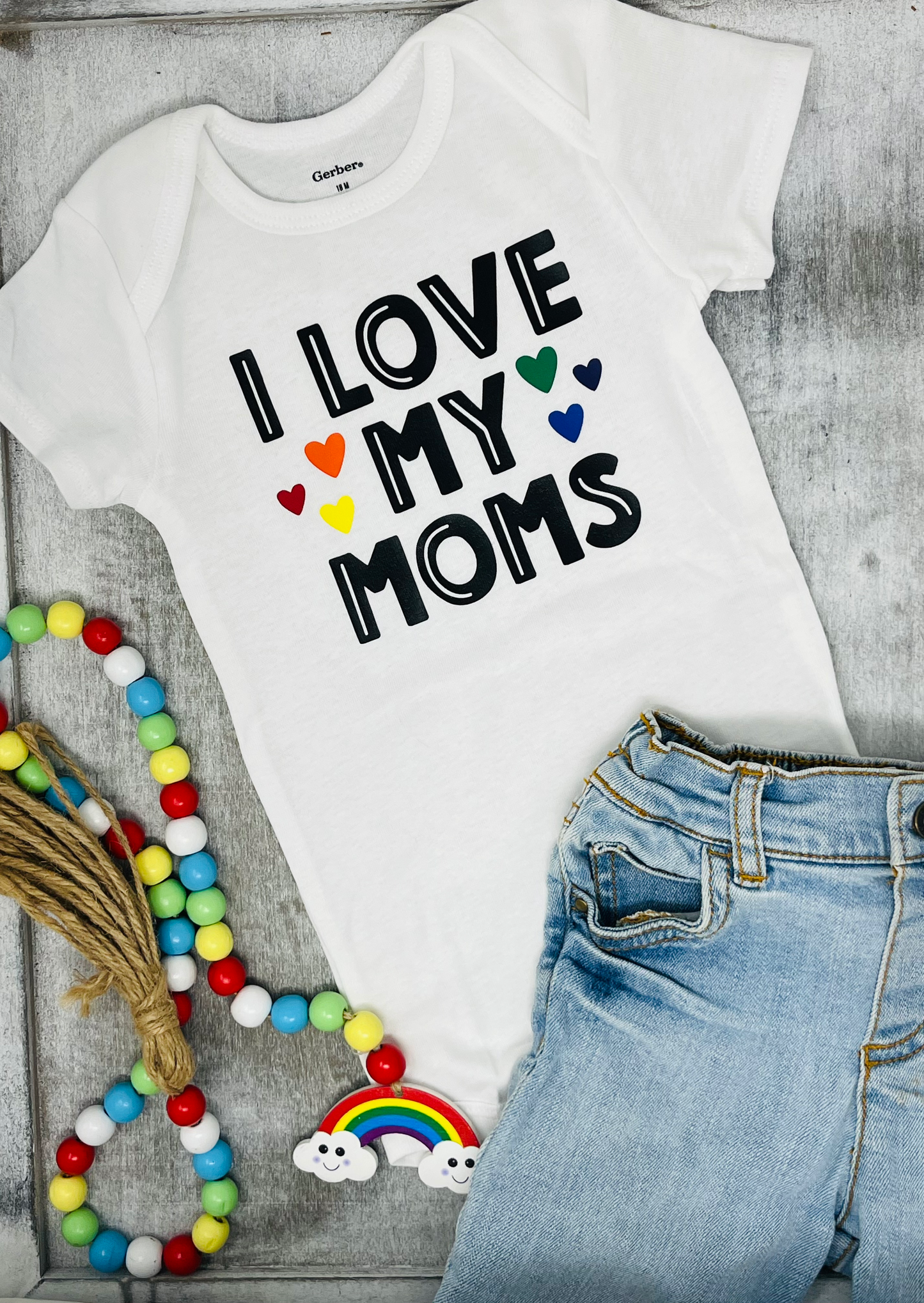 I Love My Mom Baby Onesie