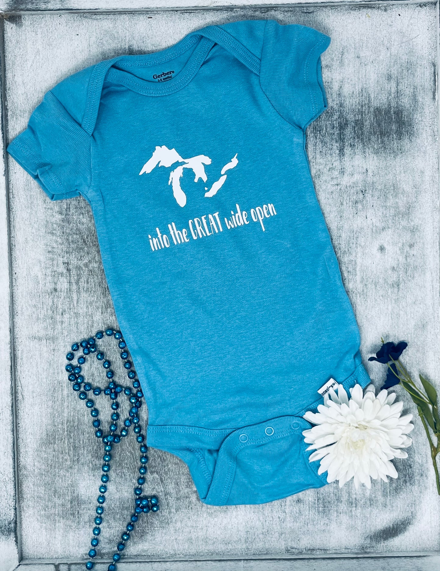 Into the Great Wide Open Baby Onesie