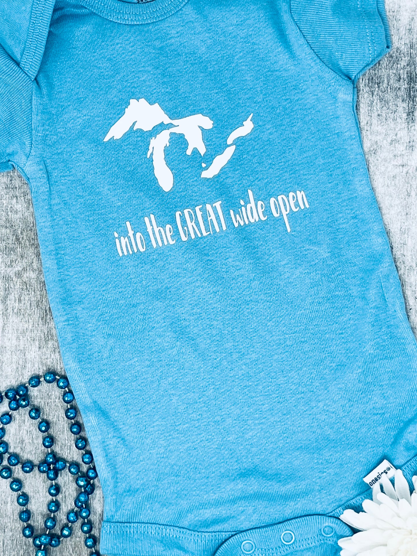 Into the Great Wide Open Baby Onesie