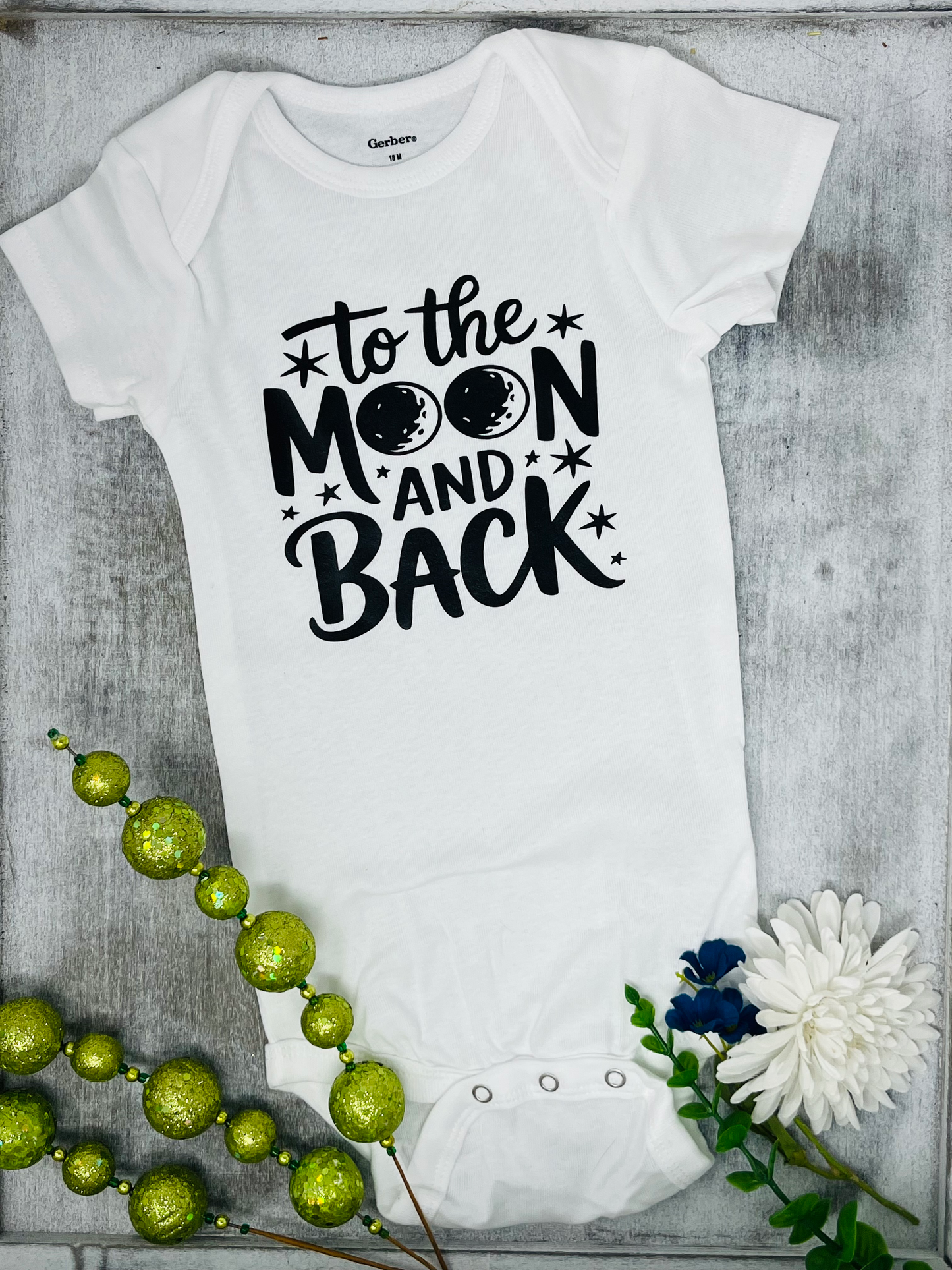 To The Moon and Back Baby Onesie