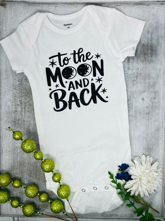 To The Moon and Back Baby Onesie