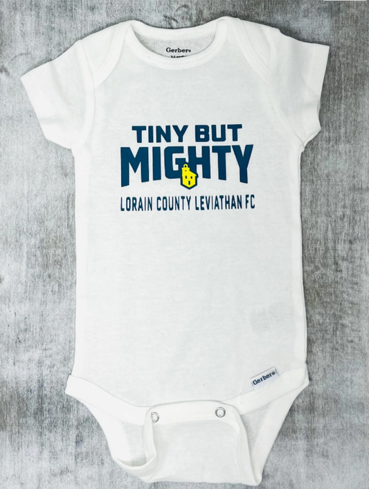 Tiny But Mighty Lorain County Leviathan FC Baby & Toddler Soccer Bodysuit