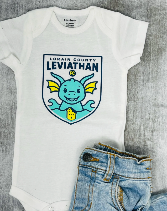 Lorain County Leviathan FC Baby & Toddler Soccer Bodysuit | USL2 Team Onesie