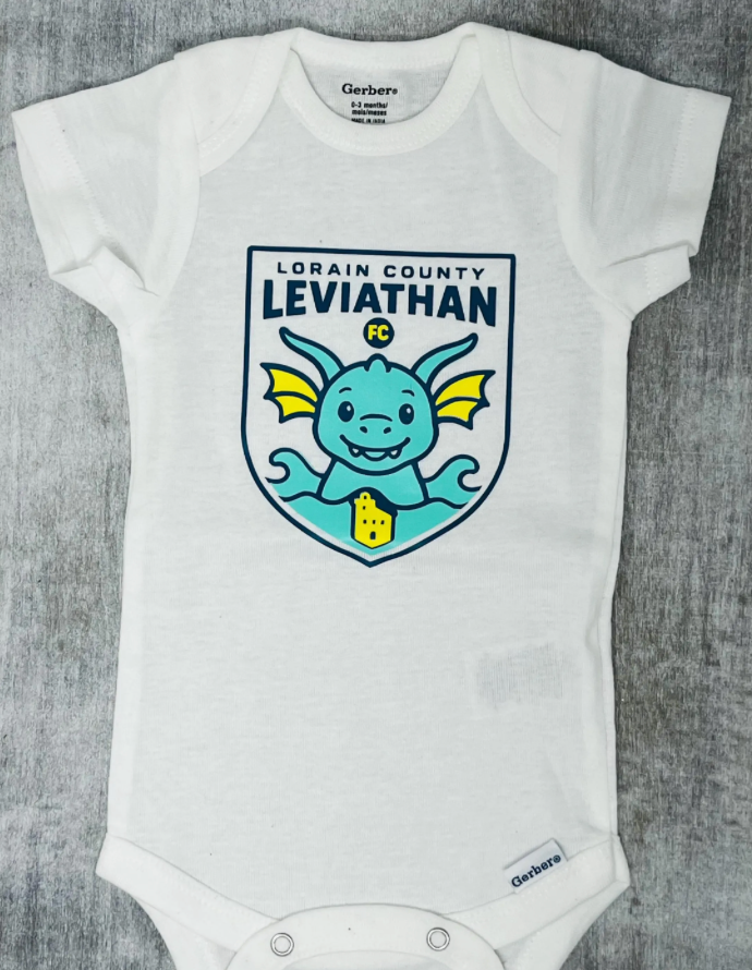 Lorain County Leviathan FC Baby & Toddler Soccer Bodysuit | USL2 Team Onesie