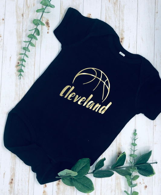 Cleveland Cavs Basketball Baby Bodysuit