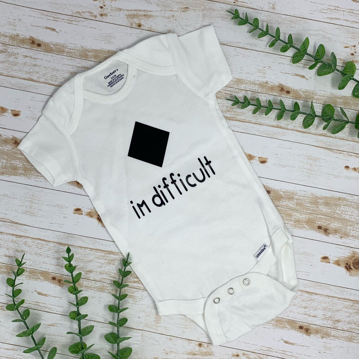 Black Diamond I’m Difficult Baby Bodysuit