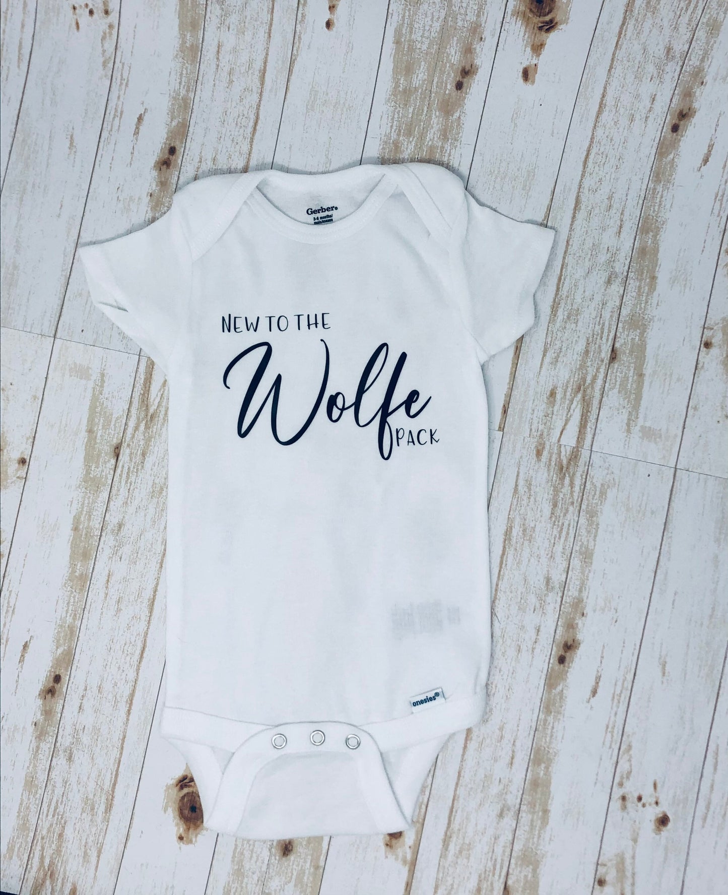 Custom Text or  Logo Personalized Baby Bodysuit